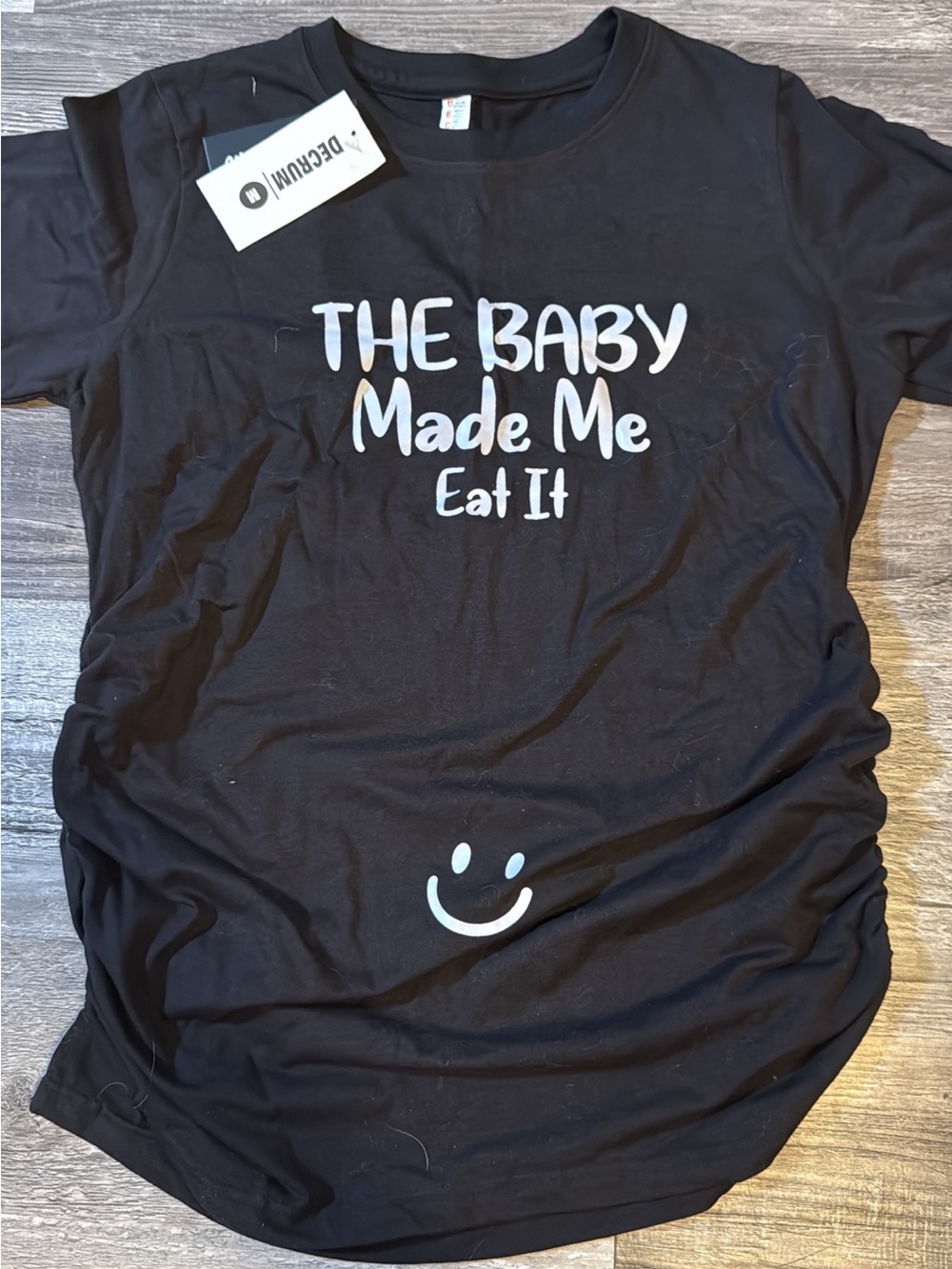 Maternity Shirt "The Baby Made Me Eat It" Graphic
